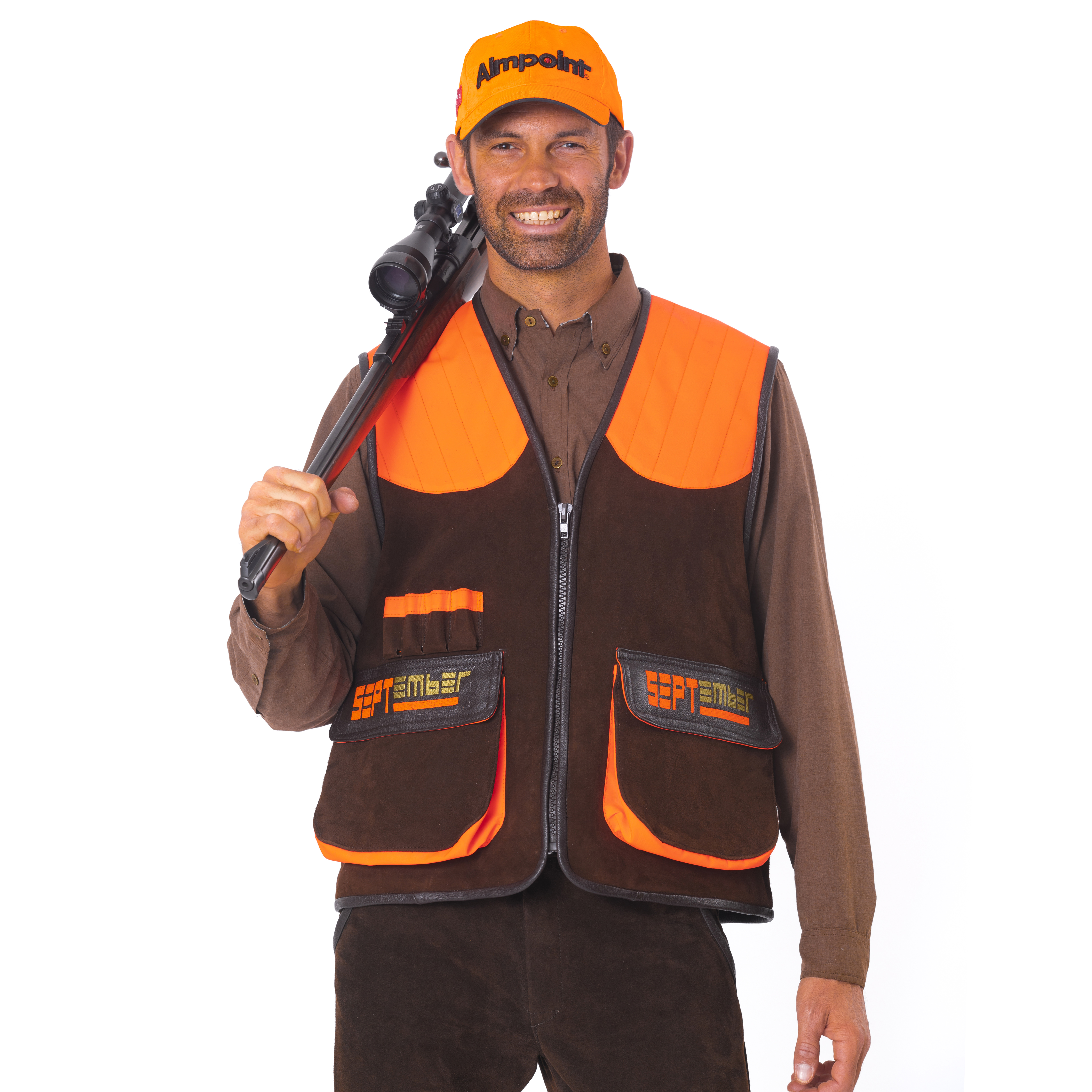 gilet chasse cuir homme